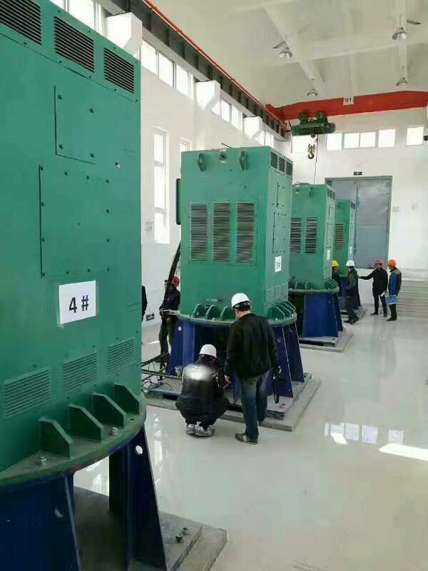 YKK7108-6某污水处理厂使用我厂的立式高压电机安装现场